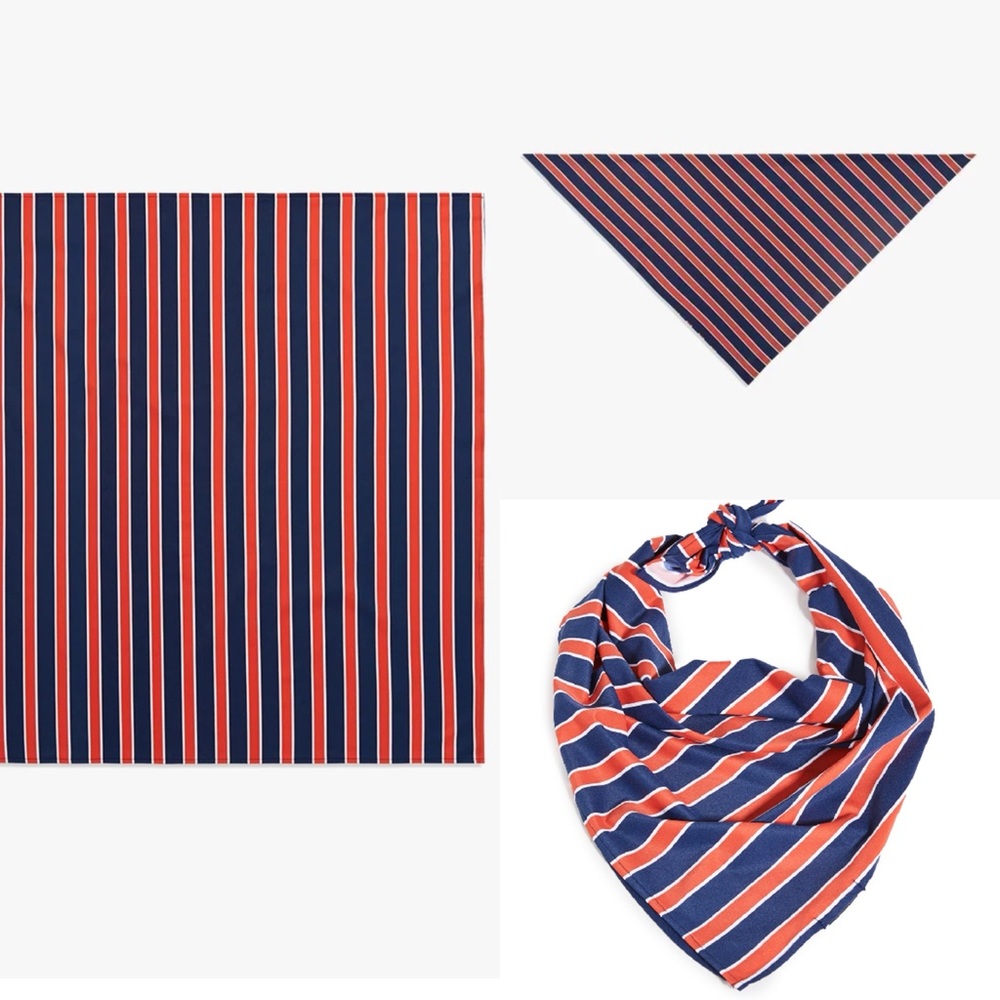 NWT WeWoreWhat Bandana in Navy Stripe
